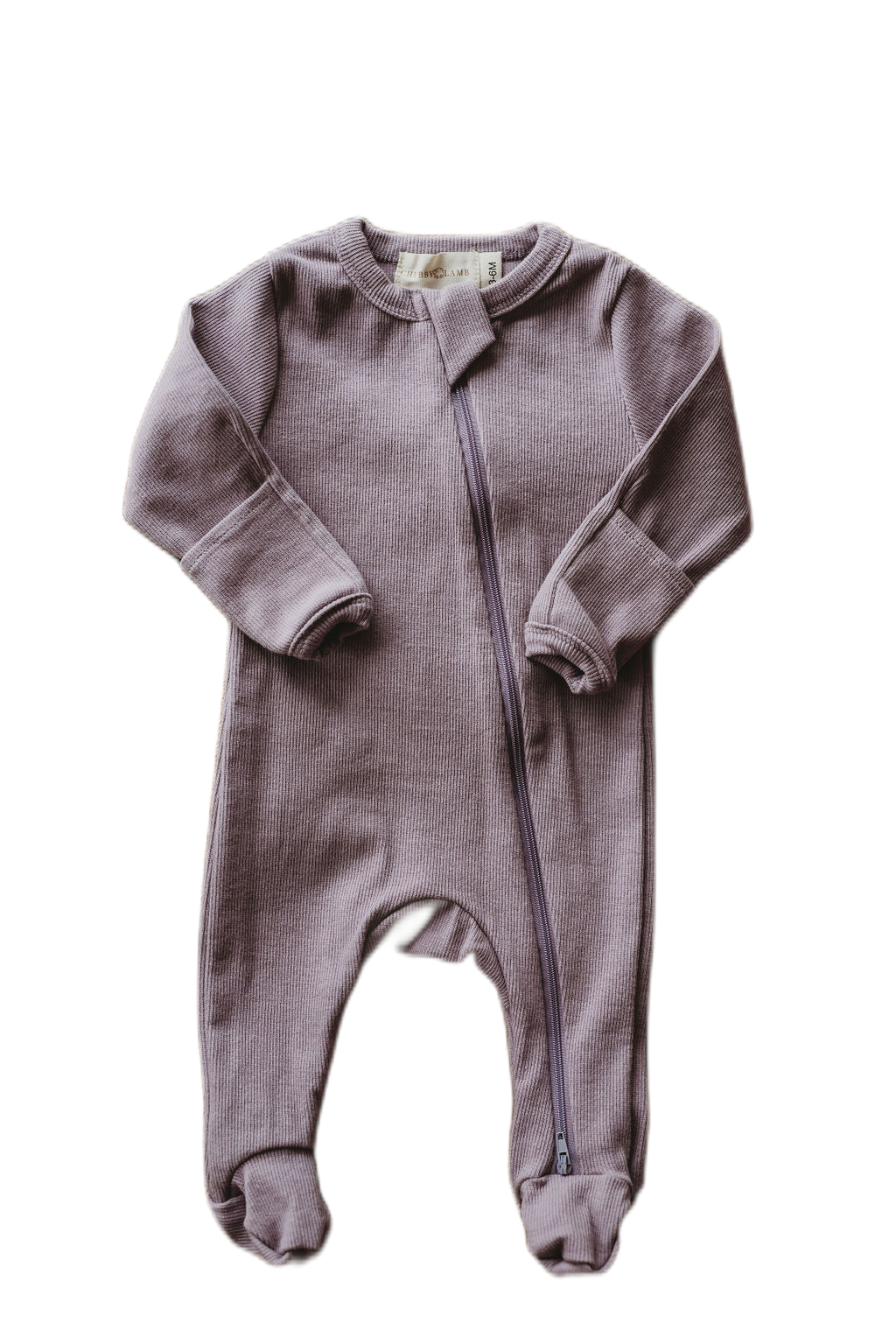 Organic cotton ribbed knit one-piece in 