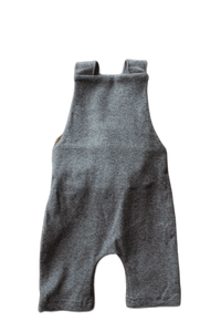 Organic cotton ribbed knit overall in "True Grey"